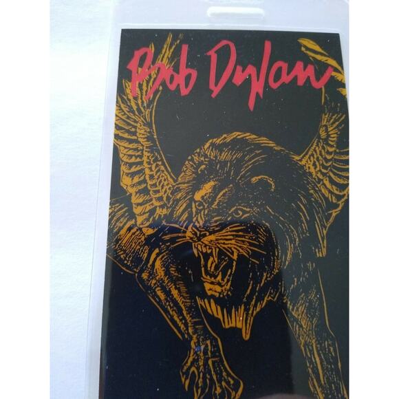 Bob Dylan Backstage Pass Lion With Wings Original 1992 Folk Rock Music Tour - Picture 2 of 5